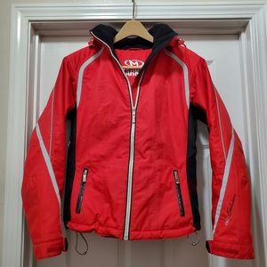 Marker Evolution Red Ski / Snowboard Full Zip Insulated‎ Heavy Jacket Women's 6